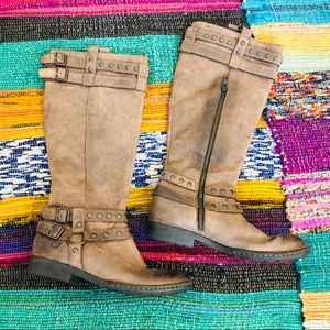 Born distressed leather boots